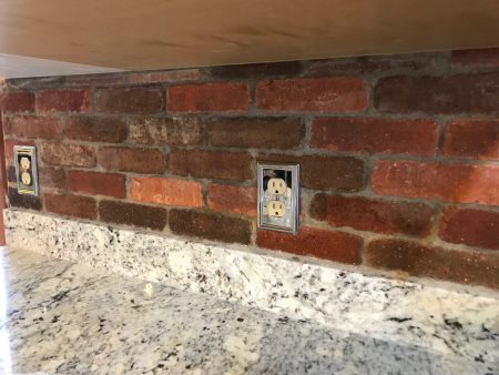 Faux Brick Kitchen Backsplash - Fernwood