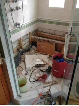 Tile Disasters & Repairs - Steam Room Rebuild - Demo - Oak Bay