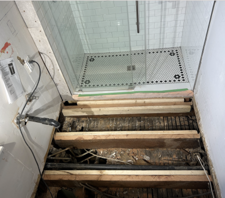 levelling floor joists - Bank St.