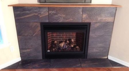 Tile Fireplace Surround with Mantle - Victoria