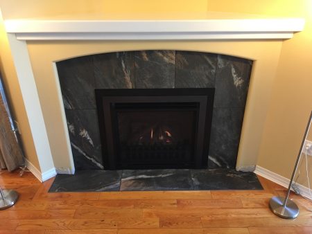 Tile Fireplace Surround and Hearth with Gas Insert - Colwood