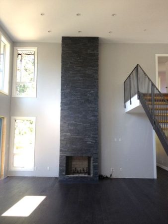 21' Tall Slate Ledgestone Fireplace Surround - Torquay