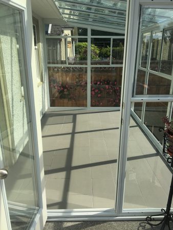 Ceramic Tile Sunroom Floor - Oak Bay
