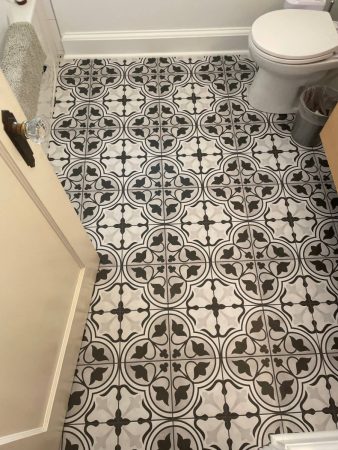 Black, Grey and White Pattern Tile Floor - Fernwood