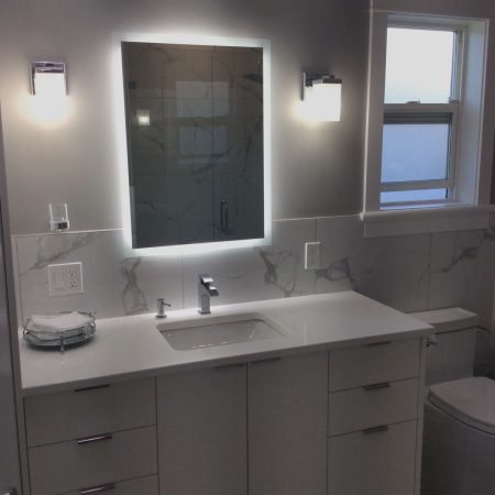 Illuminated Bathroom Vanity Mirror - Guest Bathroom - Feltham
