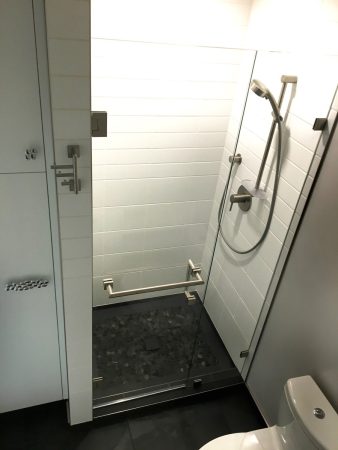 Shower with Pebble Shower Pan - Mt. Newton