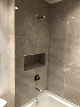 Tile Shower with Niche Box - Bear Mountain Condos