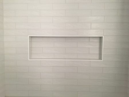 Subway Tile Shower with Niche Box - Monterey