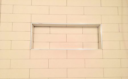Subway Tile Shower with Niche Box - Hillside
