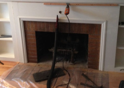 Removing Old Wood Fireplace Surround - Oak Bay