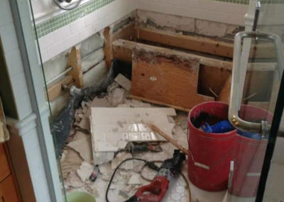 Tile Disasters & Repairs - Steam Room Rebuild - Demo - Oak Bay