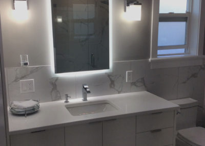 Illuminated Bathroom Vanity Mirror - Guest Bathroom - Feltham