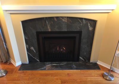 Tile Fireplace Surround and Hearth with Gas Insert - Colwood