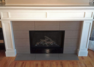 Tile Fireplace and Hearth with Gas Insert - Colwood