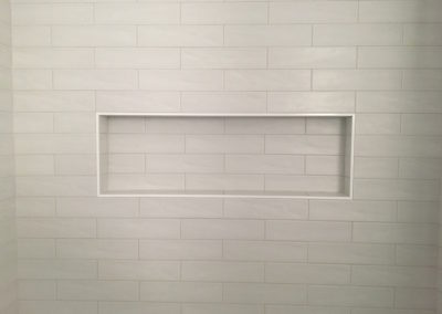 Subway Tile Shower with Niche Box - Monterey
